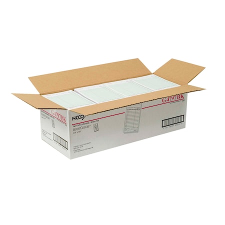 National Checking 4.25"x7.25" 2 Part Green Carbonless 13 Line Guest Check -50 Book, PK40 G4797BK